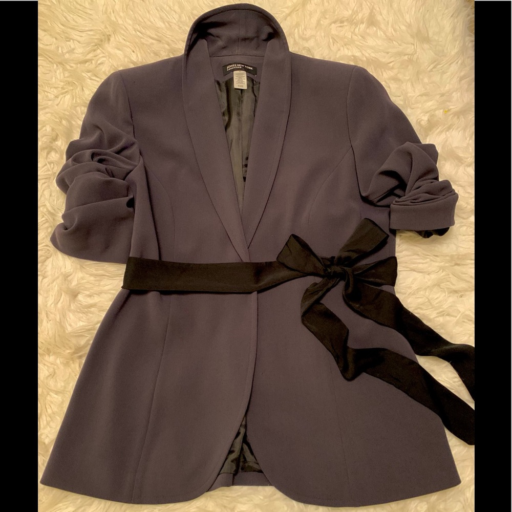 Womens Jones New York collection jacket sz 12 grey